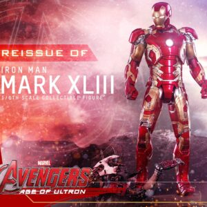 Iron Man Mark XLIII (43) Avengers: Age of Ultron Hot Toys Escala 1:6, Metálico nuevo y sellado con caja café