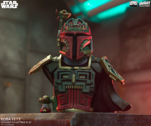 STAR WARS Boba Fett Bust by Unruly Industries seminuevo al 100
