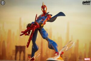 SPIDERMAN Marvel Spider-Punk Designer Collectible Statue Unruly Industries NUEVO SELLADO CON CAJA CAFE
