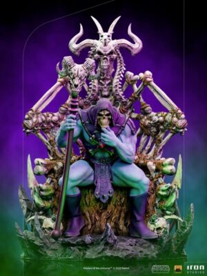 Masters of the Universe Skeletor on Throne 1/10 Deluxe Art Scale Statue Nuevo Y Sellado Con Caja Cafe