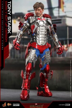 Iron Man 2 TONY STARK (Mark V Suit Up Ver.) MMS599 1/6th Scale Collectible Figure Nuevo Y Sellado Con Caja Cafe