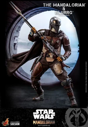 Star Wars: The Mandalorian Kuiil & Blurrg set Hot Toys TMS046 escala 1/6 NUEVO SELLADO Y CON CAJA CAFE